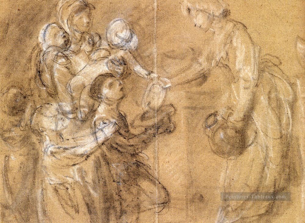 Une étude sur la compassion pour soulager la détresse Thomas Gainsborough Peintures à l'huile